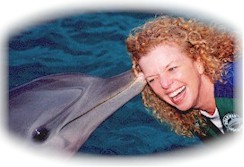 Donna Eden with a Dolphin